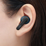 JVC RIPTIDZ TWS Bluetooth In-Ear Earbuds with Mic and Charging Case, up to 30 Hours Play Time, IPX5 Waterproof, HA-A9T, Navy