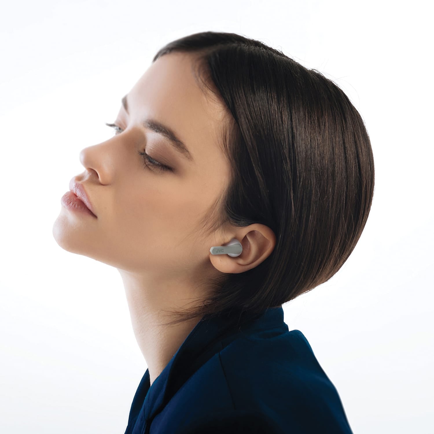 JVC RIPTIDZ TWS Bluetooth In-Ear Earbuds with Mic and Charging Case, up to 30 Hours Play Time, IPX5 Waterproof, HA-A9T, White