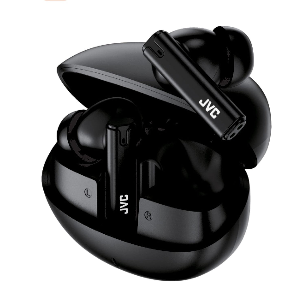 JVC TWS Bluetooth In-Ear Ultra-Compact Earbuds with Mic with Charging Case, up to 28 Hours Play Time, HA-D6T, Black
