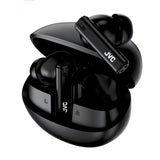 JVC TWS Bluetooth In-Ear Ultra-Compact Earbuds with Mic with Charging Case, up to 28 Hours Play Time, HA-D6T, Black