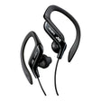 JVC Wired In-Ear Sport Earbuds with Adjustable Earclip Loops and 3.5-mm Connector, IPX2 Splashproof, HA-EB75, Black