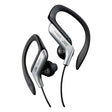 JVC Wired In-Ear Sport Earbuds with Adjustable Earclip Loops and 3.5-mm Connector, IPX2 Splashproof, HA-EB75, Silver