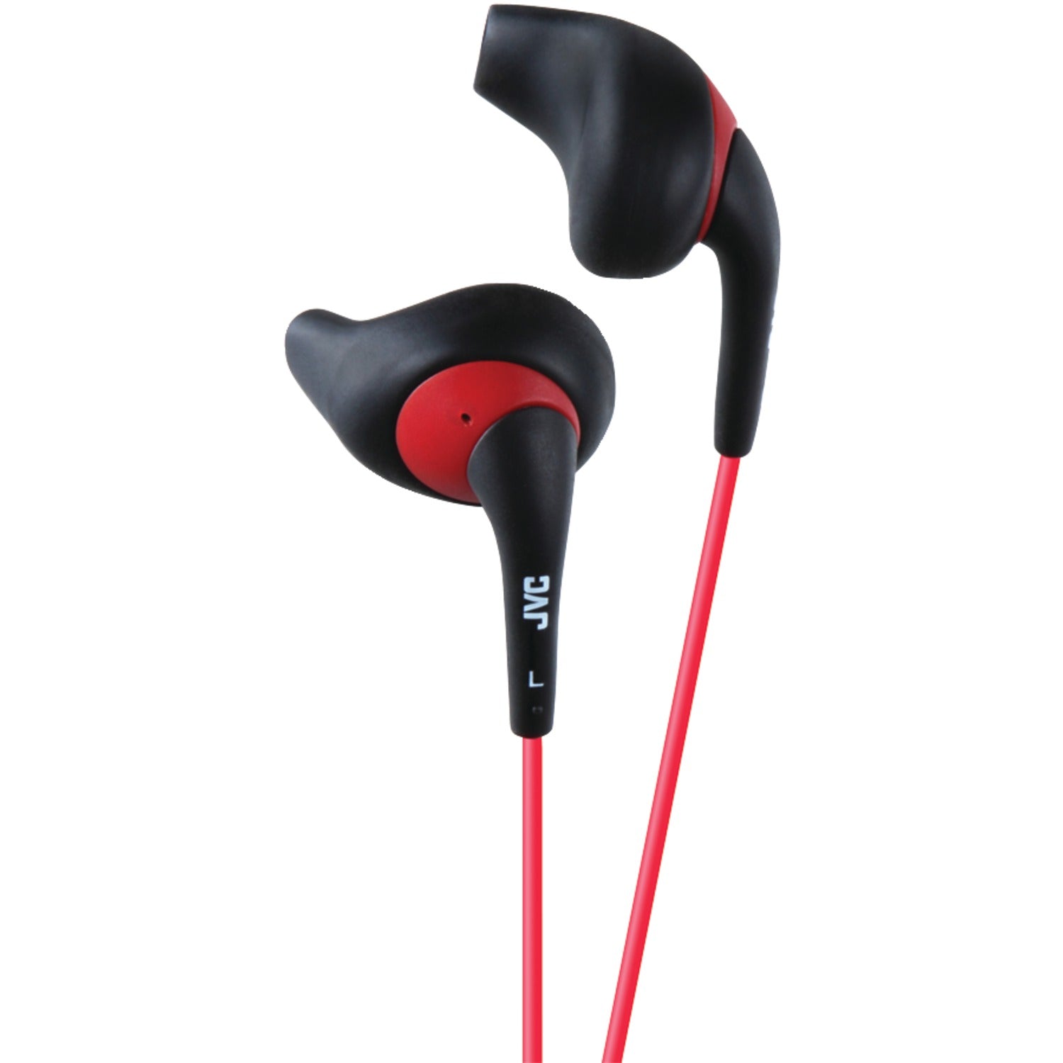 JVC Gumy Sport Wired In-Ear Headphones with 3.5-mm Connector, Sweatproof, HA-EN10, Black