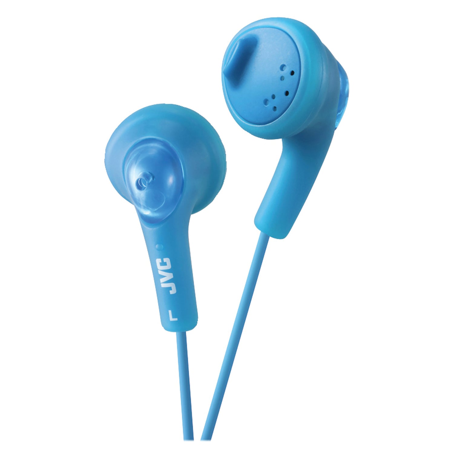 JVC Gumy Wired Earbuds In-Ear Headphones with In-Line Mic/Remote and 3.5-mm Connector, HA-F160, Blue