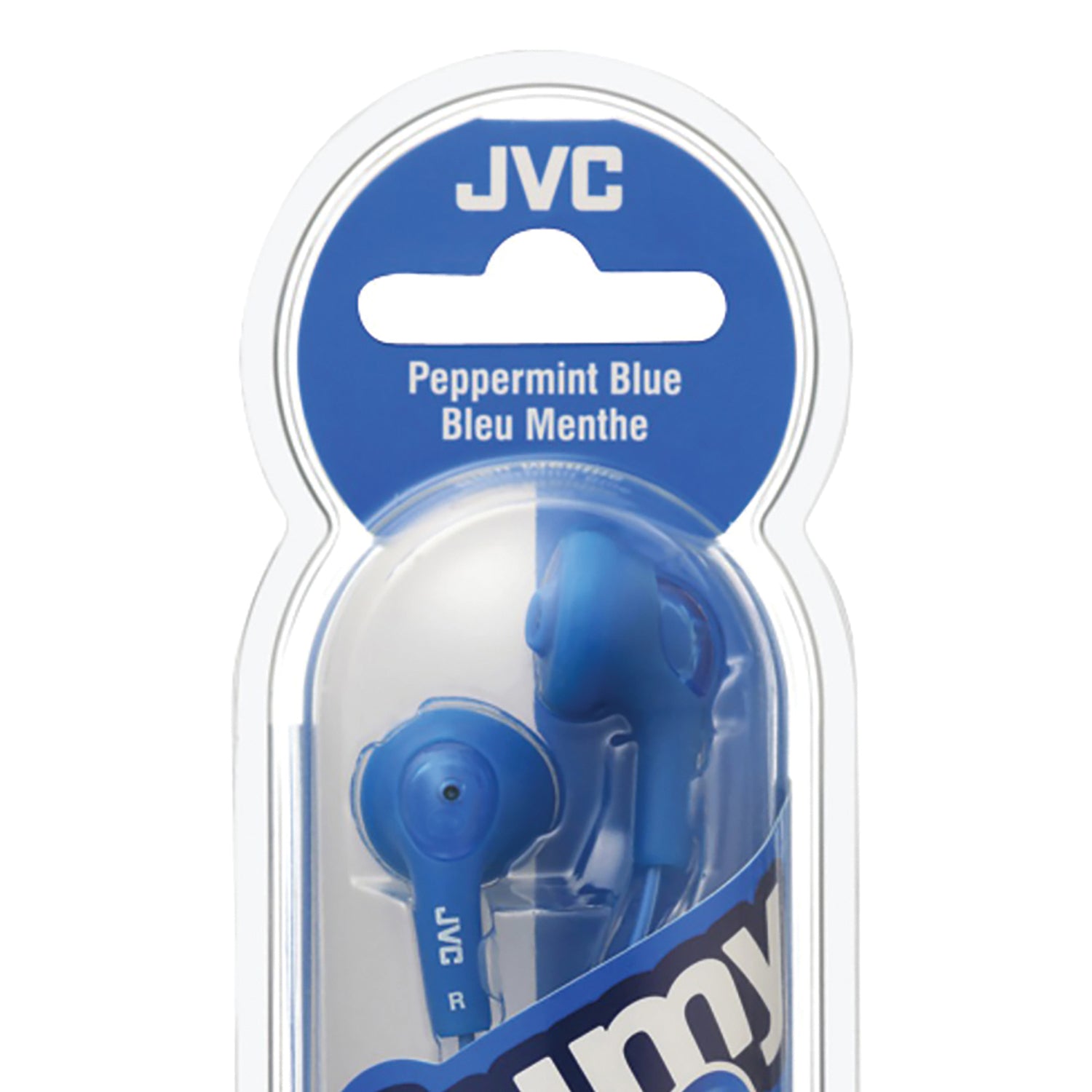 JVC Gumy Wired Earbuds In-Ear Headphones with In-Line Mic/Remote and 3.5-mm Connector, HA-F160, Blue