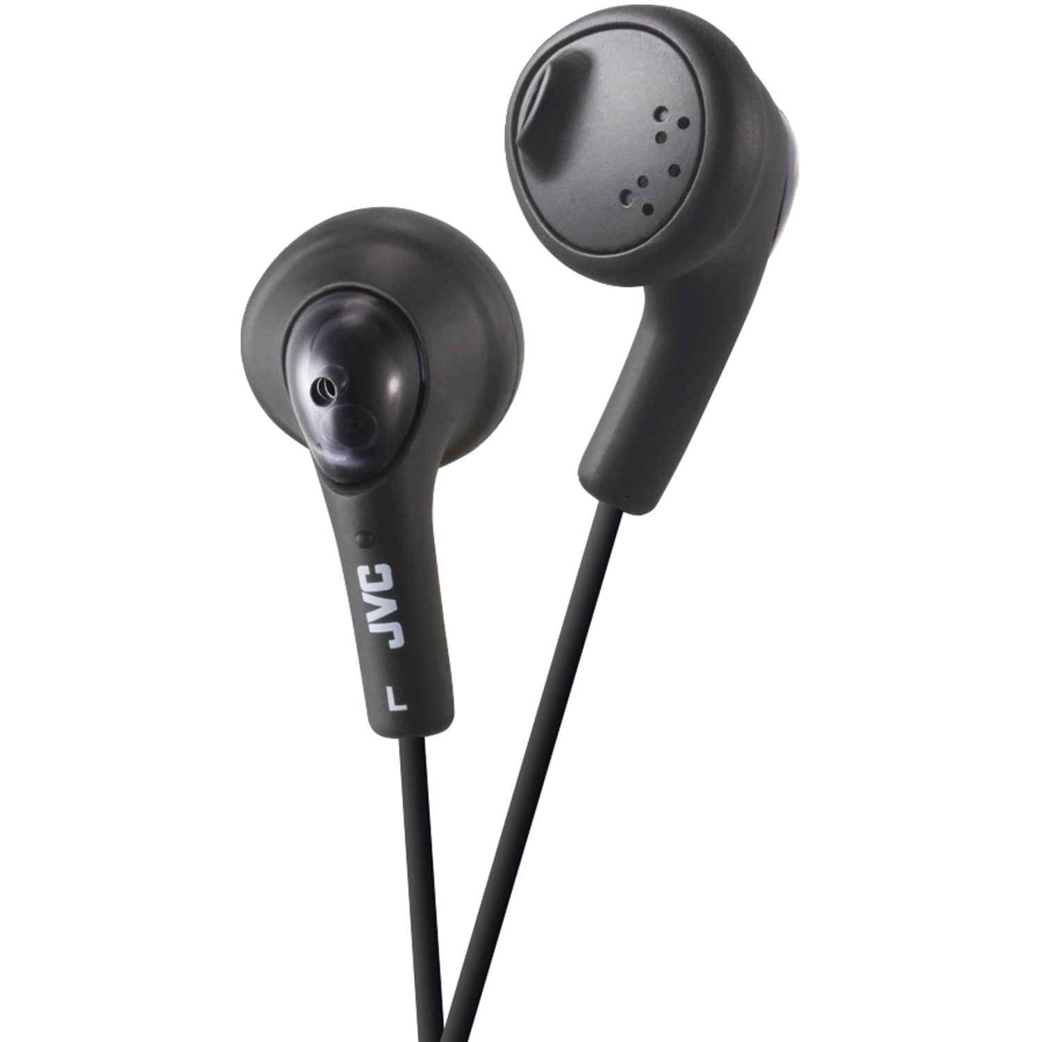 JVC Gumy Wired Earbuds In-Ear Headphones with In-Line Mic/Remote and 3.5-mm Connector, HA-F160, Black