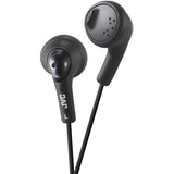 JVC Gumy Wired Earbuds In-Ear Headphones with In-Line Mic/Remote and 3.5-mm Connector, HA-F160, Black
