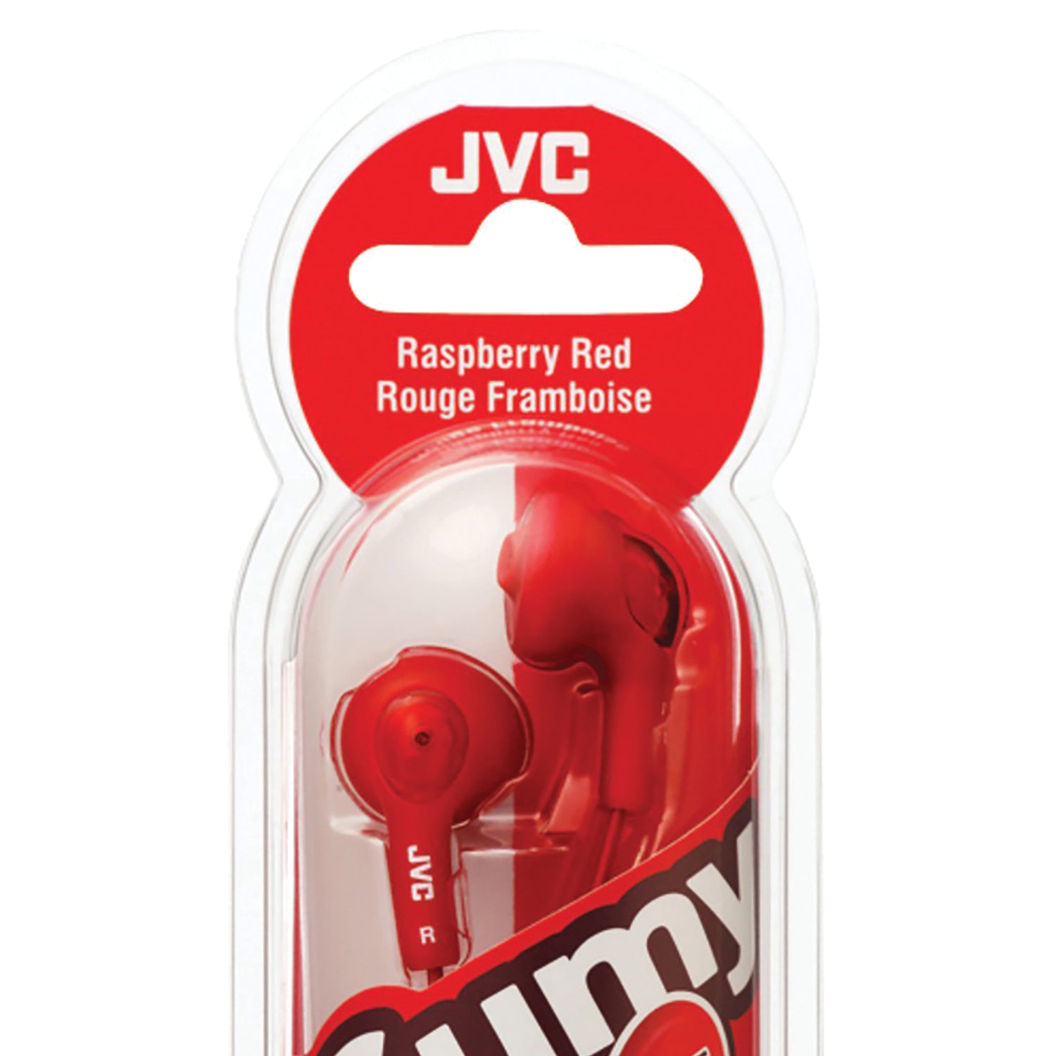 JVC Gumy Wired Earbuds In-Ear Headphones with In-Line Mic/Remote and 3.5-mm Connector, HA-F160, Red