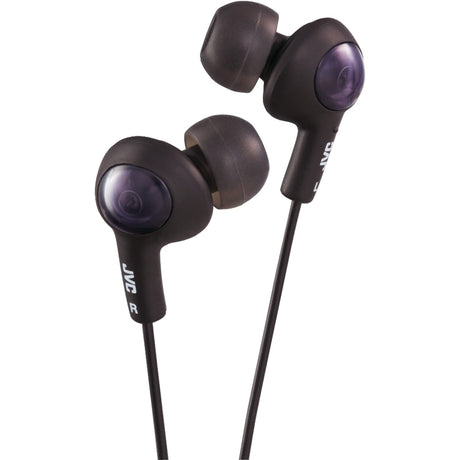 JVC Gumy Plus Wired Inner-Ear Earbuds with In-Line Mic/Remote and 3.5-mm Connector, HA-FR6, Black