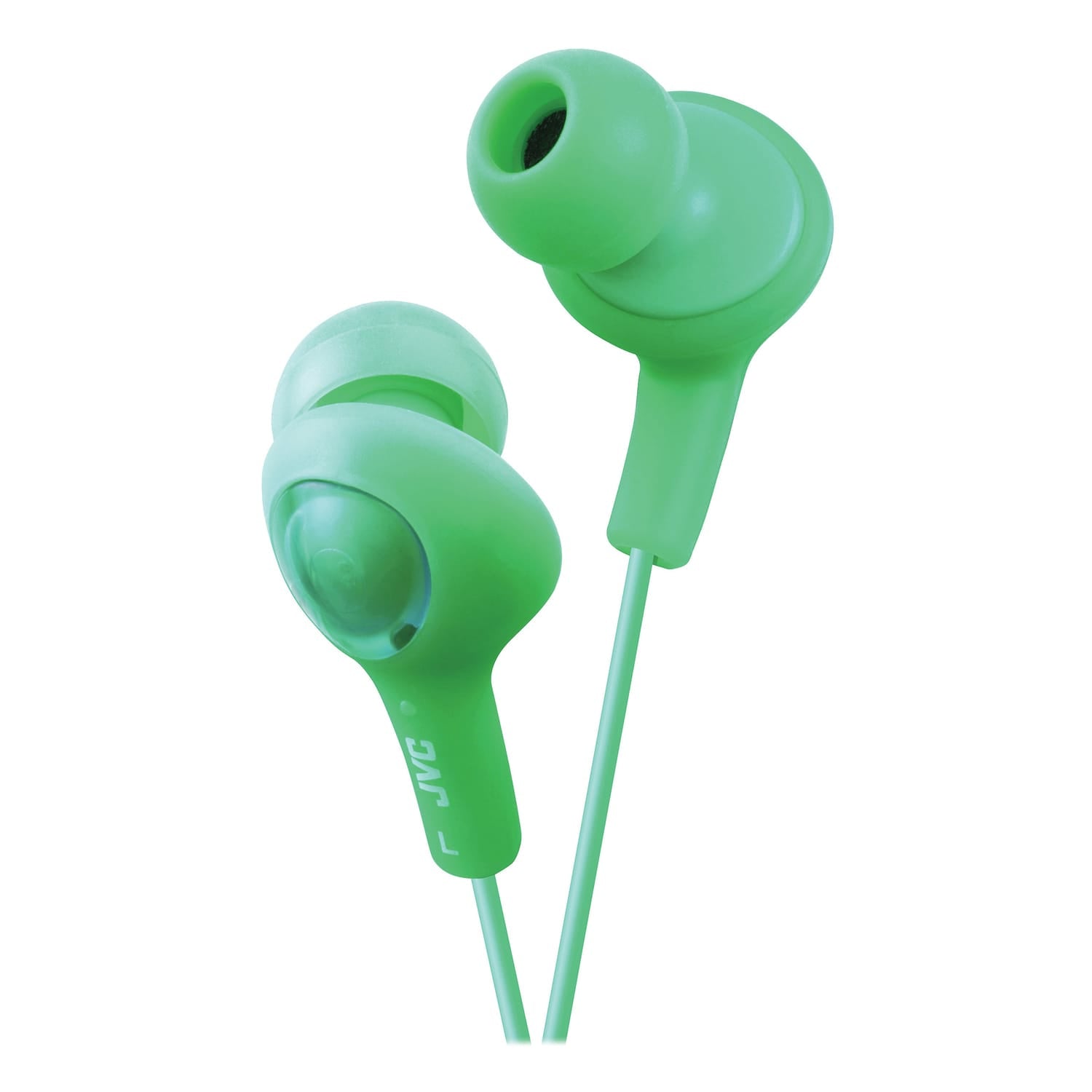 JVC Gumy Plus Wired Inner-Ear Earbuds with 3.5-mm Connector, HA-FX5, Green