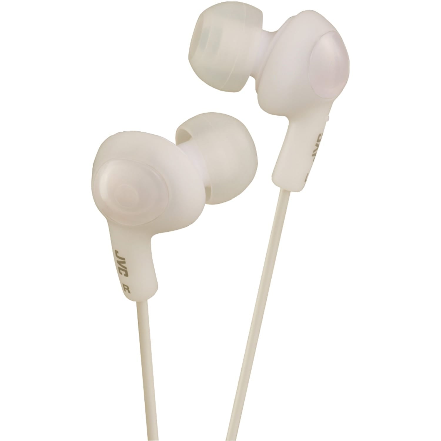 JVC Gumy Plus Wired Inner-Ear Earbuds with 3.5-mm Connector, HA-FX5, White
