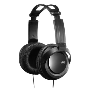 JVC Wired Over-Ear Full-Size Headphones with Tangle-Free Cord, 3.5-mm Connector, and 1/4-In. Adapter, Deep Bass Port, HA-RX330