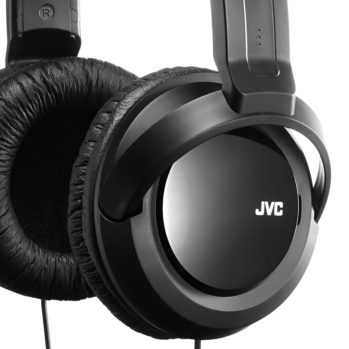 JVC Wired Over-Ear Full-Size Headphones with Tangle-Free Cord, 3.5-mm Connector, and 1/4-In. Adapter, Deep Bass Port, HA-RX330