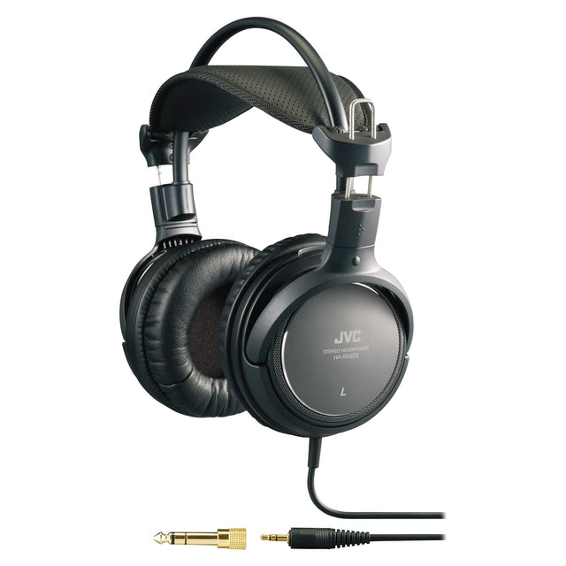 JVC Wired Over-Ear Full-Size Premium Audio Headphones with 3.5-mm Connector, 1/4-In. Adapter, Acoustic Lenses, HA-RX900
