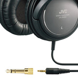 JVC Wired Over-Ear Full-Size Premium Audio Headphones with 3.5-mm Connector, 1/4-In. Adapter, Acoustic Lenses, HA-RX900
