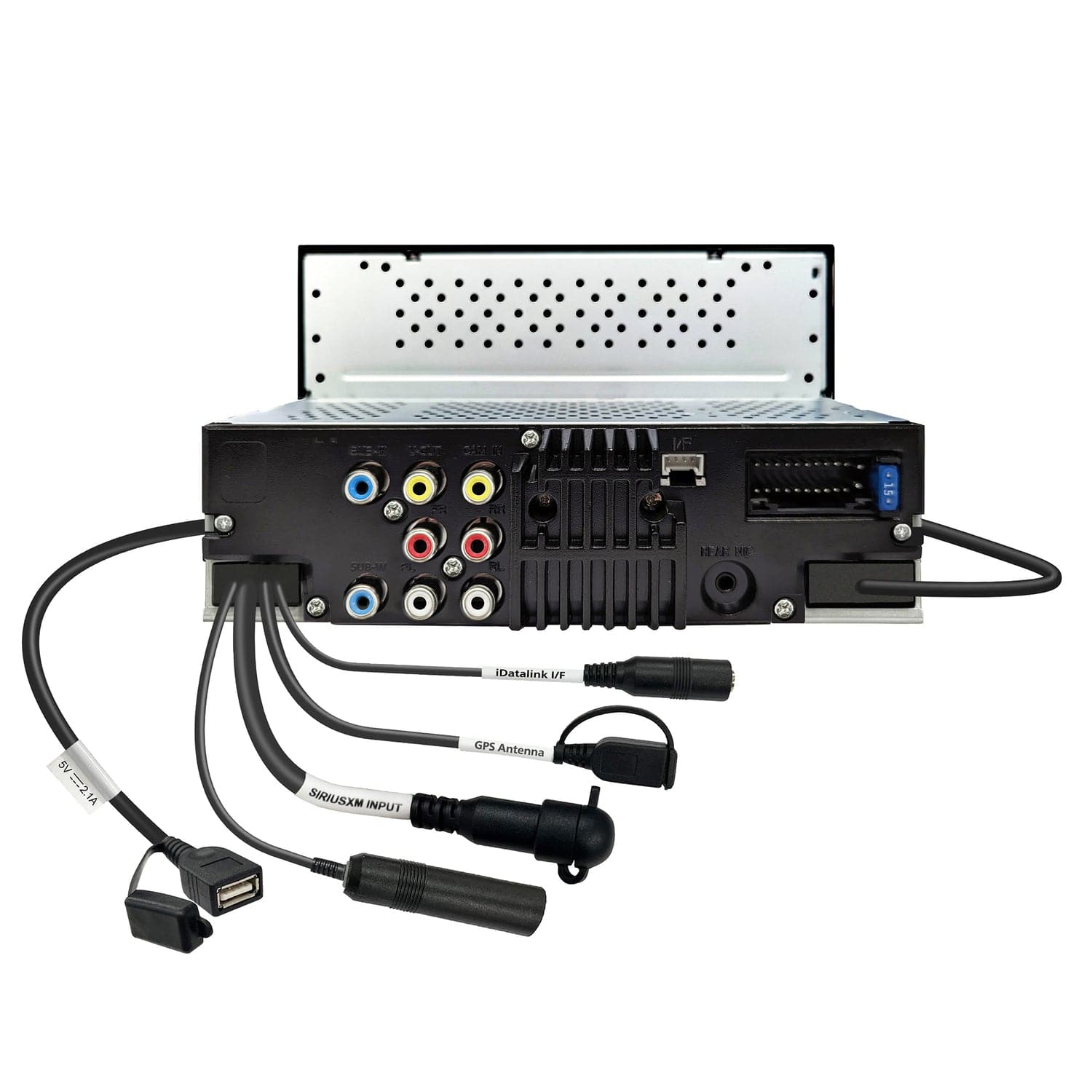 JVC KW-M595BT 6.8-In. Car In-Dash Unit, Double-DIN/Single-DIN Digital Receiver with WSVGA Touch Screen, Android Auto/Apple CarPlay, and SiriusXM Ready