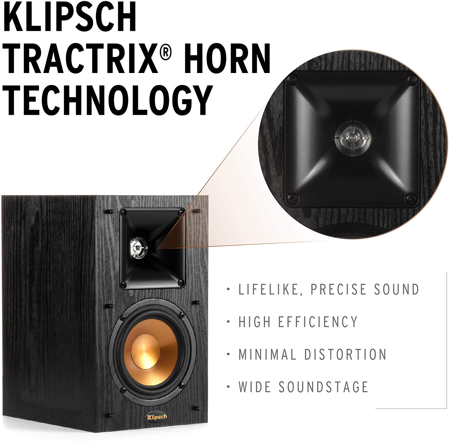 Klipsch K1069426 Synergy Black Label B-100 Speakers Pair - Certified Refurbished