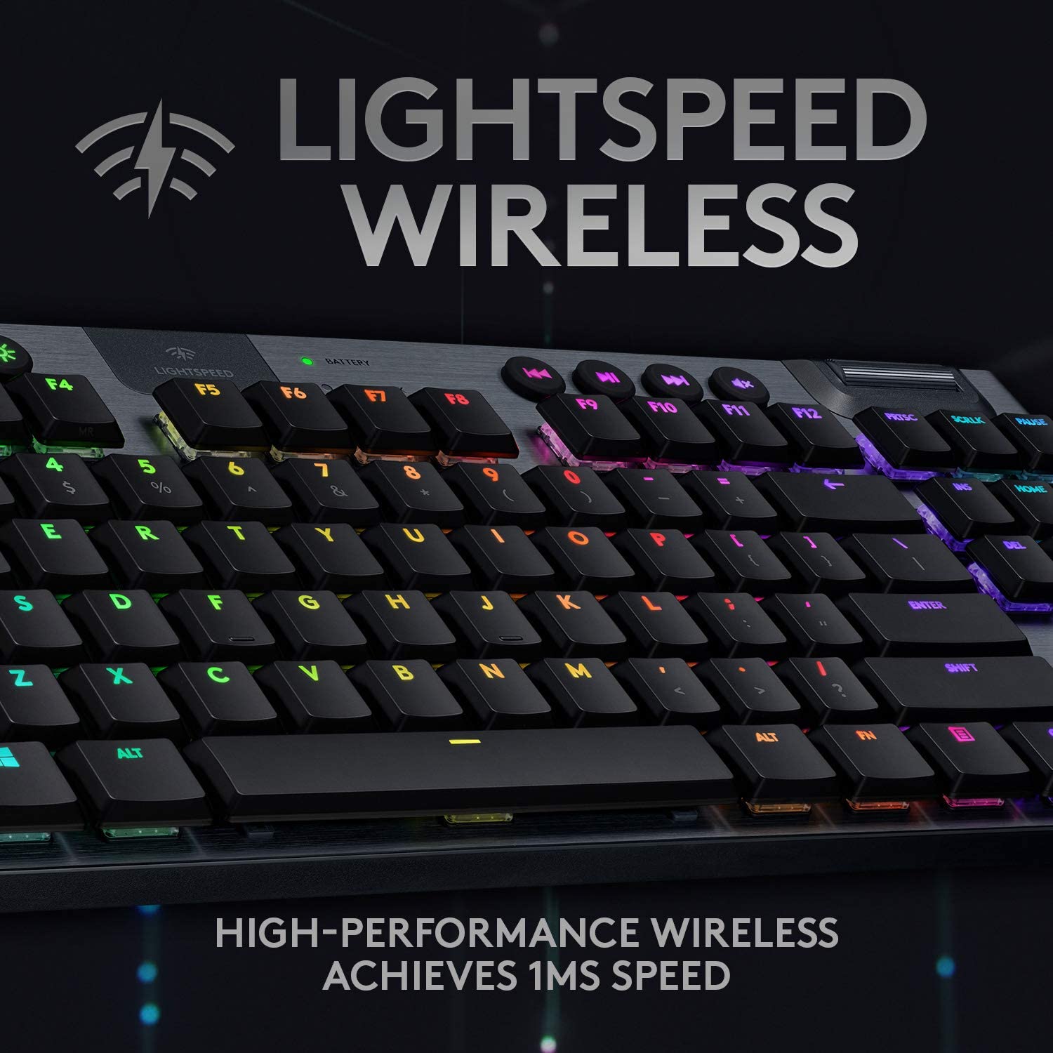 Logitech G915 TKL Tenkeyless LIGHTSPEED Wireless RGB Gaming Keyboard GL Tactile - Seller Refurbished