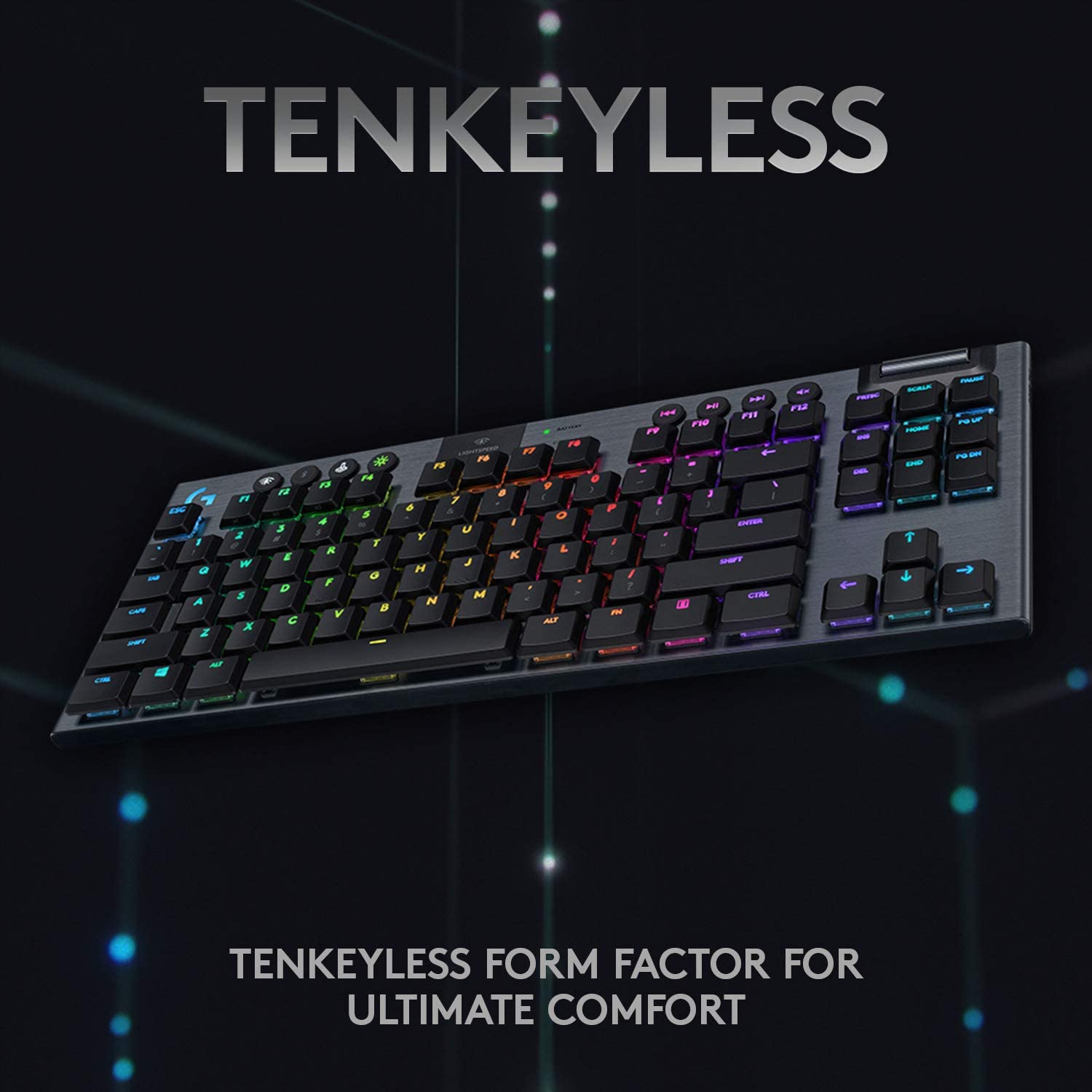 Logitech G915 TKL Tenkeyless LIGHTSPEED Wireless RGB Gaming Keyboard GL Tactile - Seller Refurbished