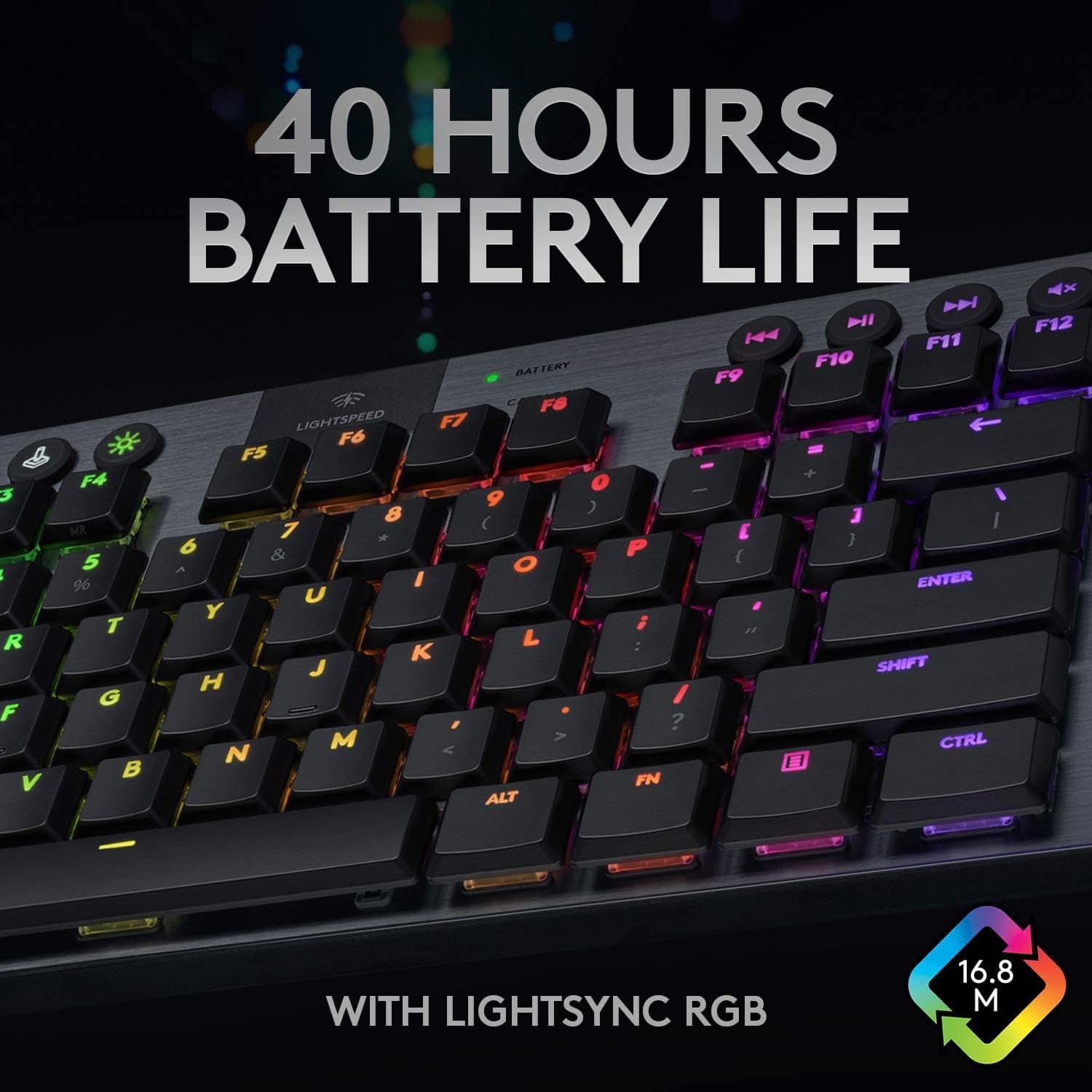 Logitech G915 TKL Tenkeyless LIGHTSPEED Wireless RGB Gaming Keyboard GL Tactile - Seller Refurbished