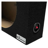 King Boxes ASHALLOWS12 12-In. Single-Speaker Slim Black Carpeted Enclosure for Trucks
