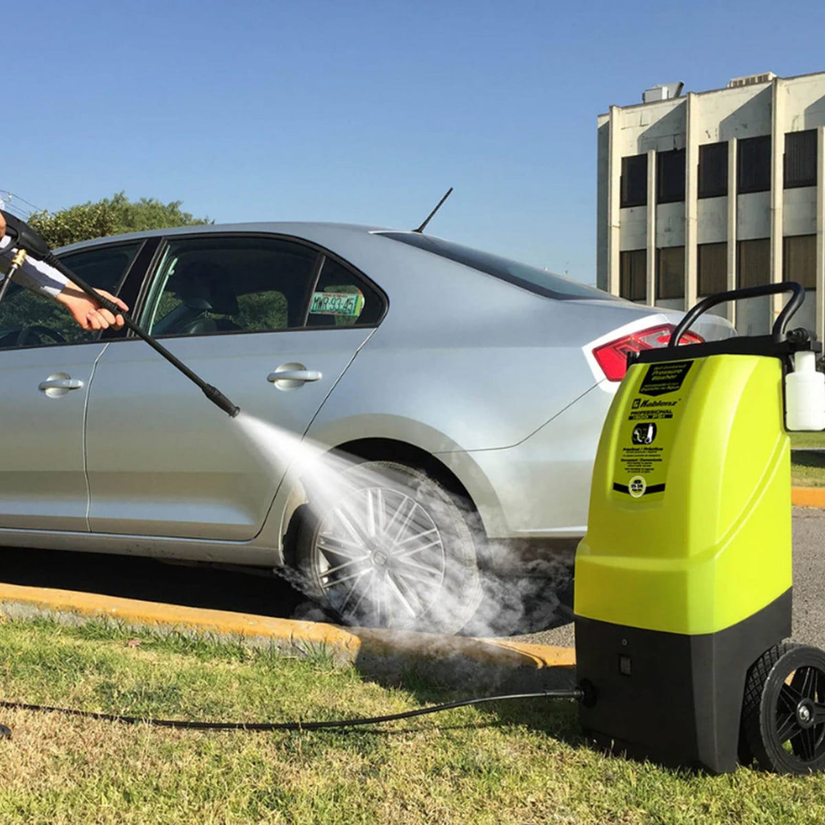 Koblenz 2000-PSI Electric Pressure Washer with 8-Gal. Water Tank and 35-Ft. Cord, HLT-380 V Green and Black