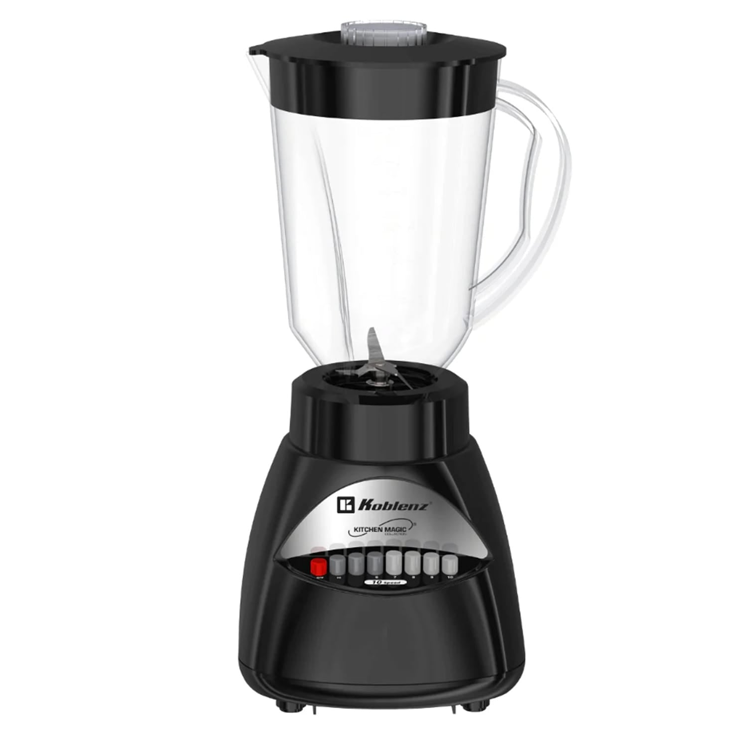 Koblenz 500-Watt 10-Speed 42-Oz. Blender with Plastic Jar, Black