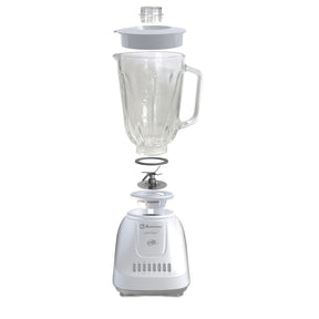 Koblenz 1.5-Liter Kitchen Magic Collection 10 Speed and 2 Pulses Glass Jar Blender, White/Gray