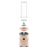 Koblenz 600-Watt 20.2-Oz. Personal Mix and Shake Blender Kit, Salmon