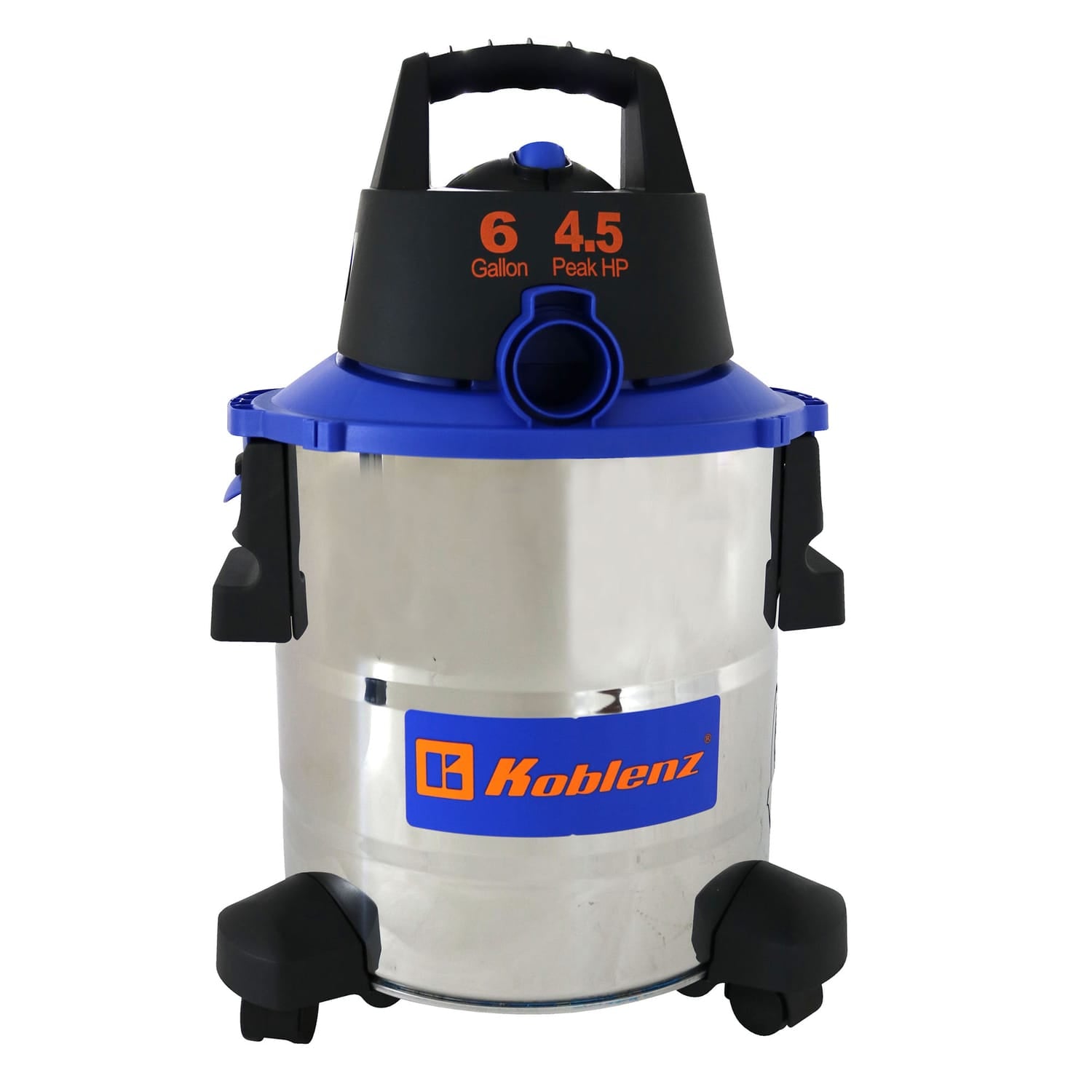 Koblenz 6-Gal. Portable Wet/Dry Vacuum with Blower, Stainless Steel and Blue, WD-6 L212 SS