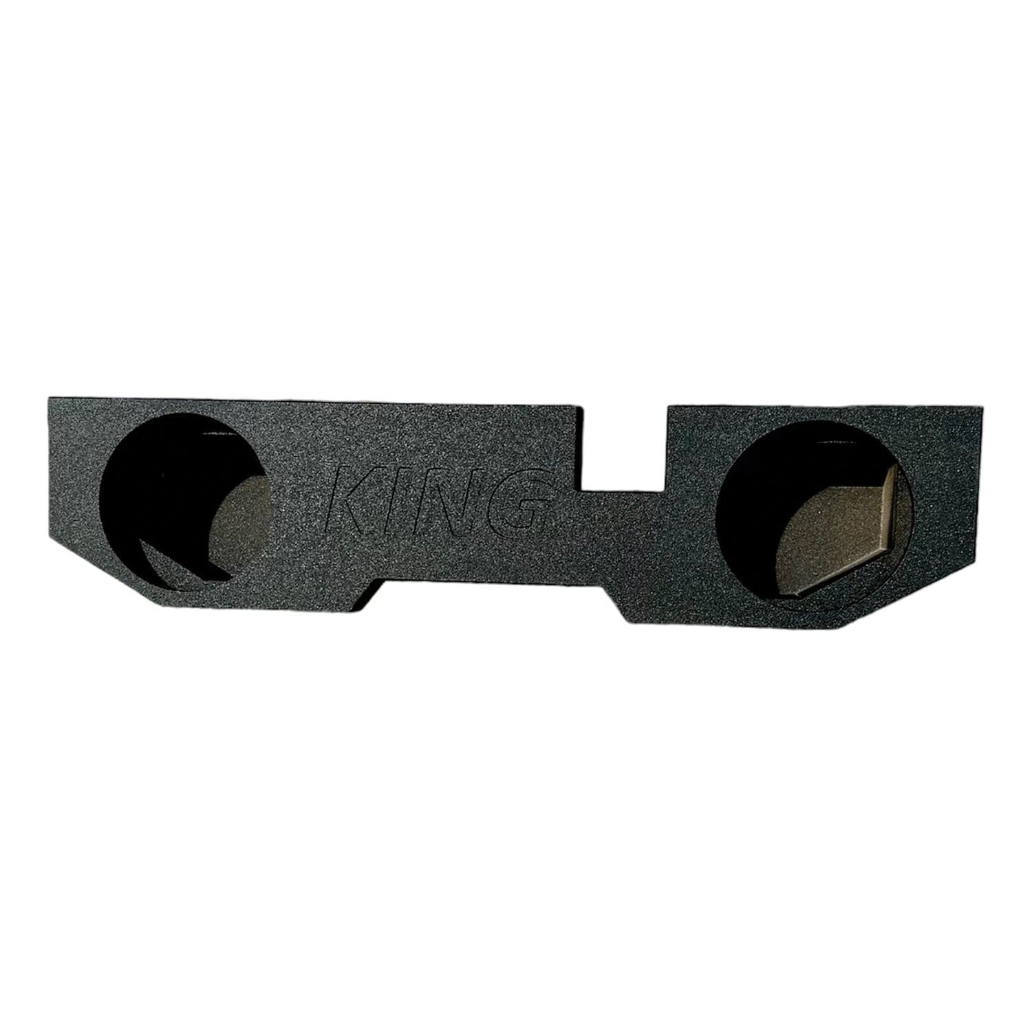 King Boxes AK-DG2-12 12-In. Double-Speaker Black Sprayed Enclosure for Dodge Ram 1500 Quad Cab 2002 through 2018