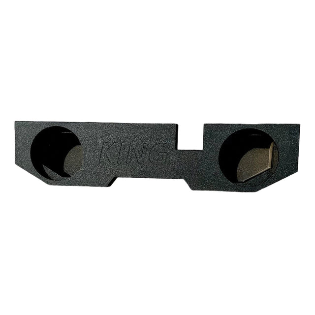 King Boxes AK-DG2-12 12-In. Double-Speaker Black Sprayed Enclosure for Dodge Ram 1500 Quad Cab 2002 through 2018