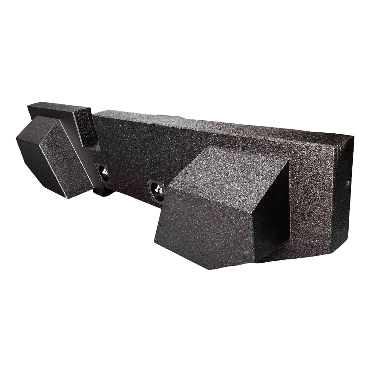 King Boxes AK-DG2-12 12-In. Double-Speaker Black Sprayed Enclosure for Dodge Ram 1500 Quad Cab 2002 through 2018
