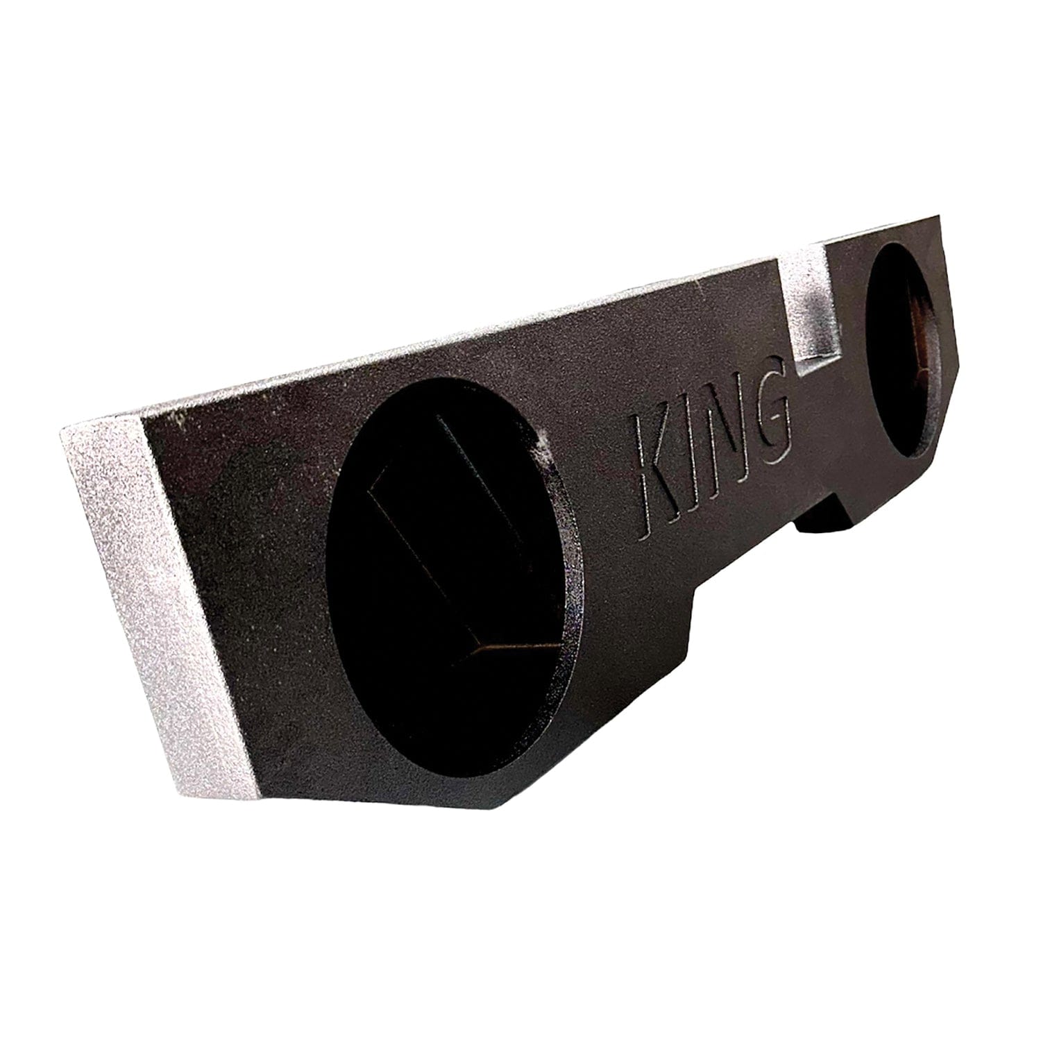 King Boxes AK-DG2-12 12-In. Double-Speaker Black Sprayed Enclosure for Dodge Ram 1500 Quad Cab 2002 through 2018