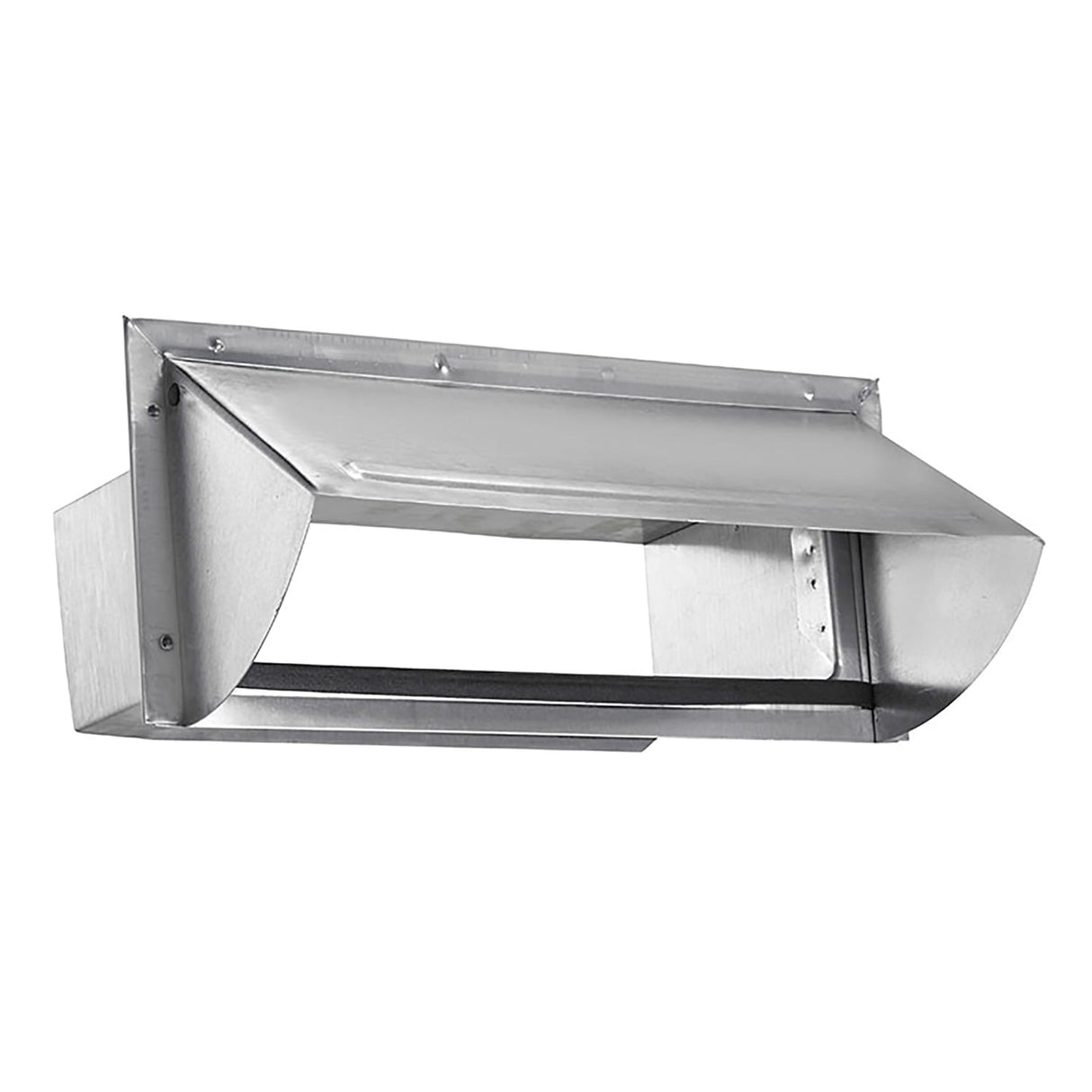 Lambro 3.25-In. x 10 in. 22-Gauge Aluminum Wall Exhaust Hood Vent with Spring Gasketed Damper and 5-In. Tail, 1060