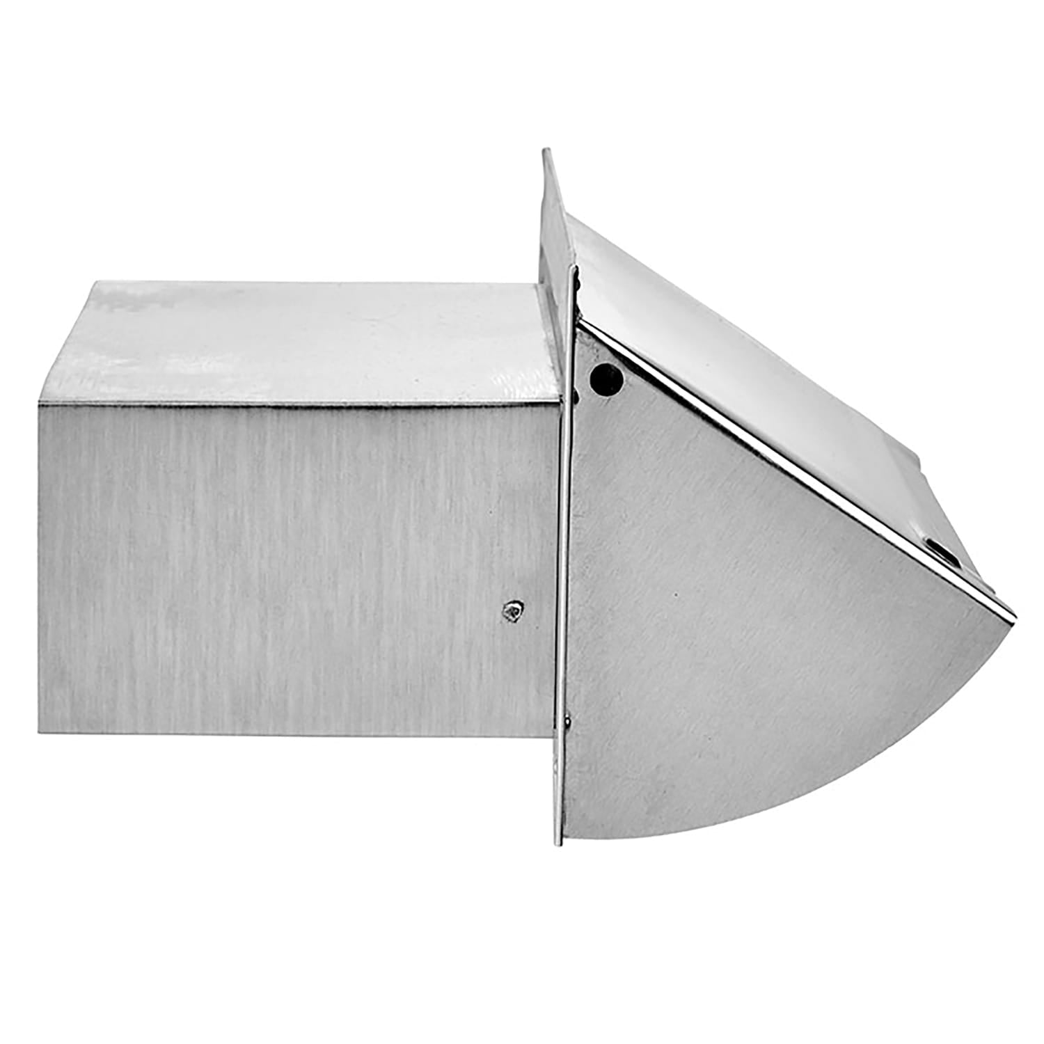 Lambro 3.25-In. x 10 in. 22-Gauge Aluminum Wall Exhaust Hood Vent with Spring Gasketed Damper and 5-In. Tail, 1060