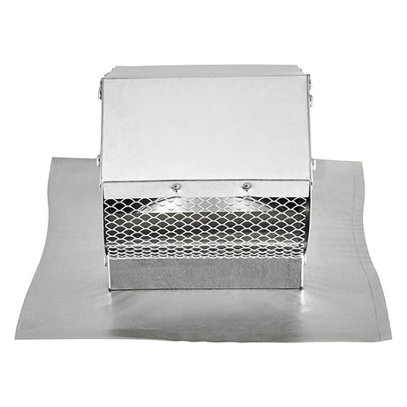 Lambro 4-In. Aluminum Exhaust Roof Vent Cap with Screen, Damper, and Collar, 109R