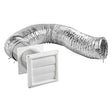 Lambro 4-In. x 8-Ft. UL 2158A Transition Duct Louvered Vent Kit