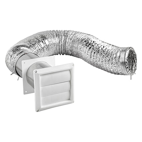 Lambro 4-In. x 8-Ft. UL 2158A Transition Duct Louvered Vent Kit