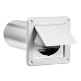 Lambro 4-In. Plastic Wall Exhaust Dryer Vent with Single Flap and 11-in. Pipe, White, 1422WTP-R