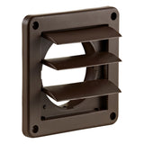 Lambro 4-In. Plastic Wall Exhaust Dryer Vent with 3 Louvers, 1423B, Brown
