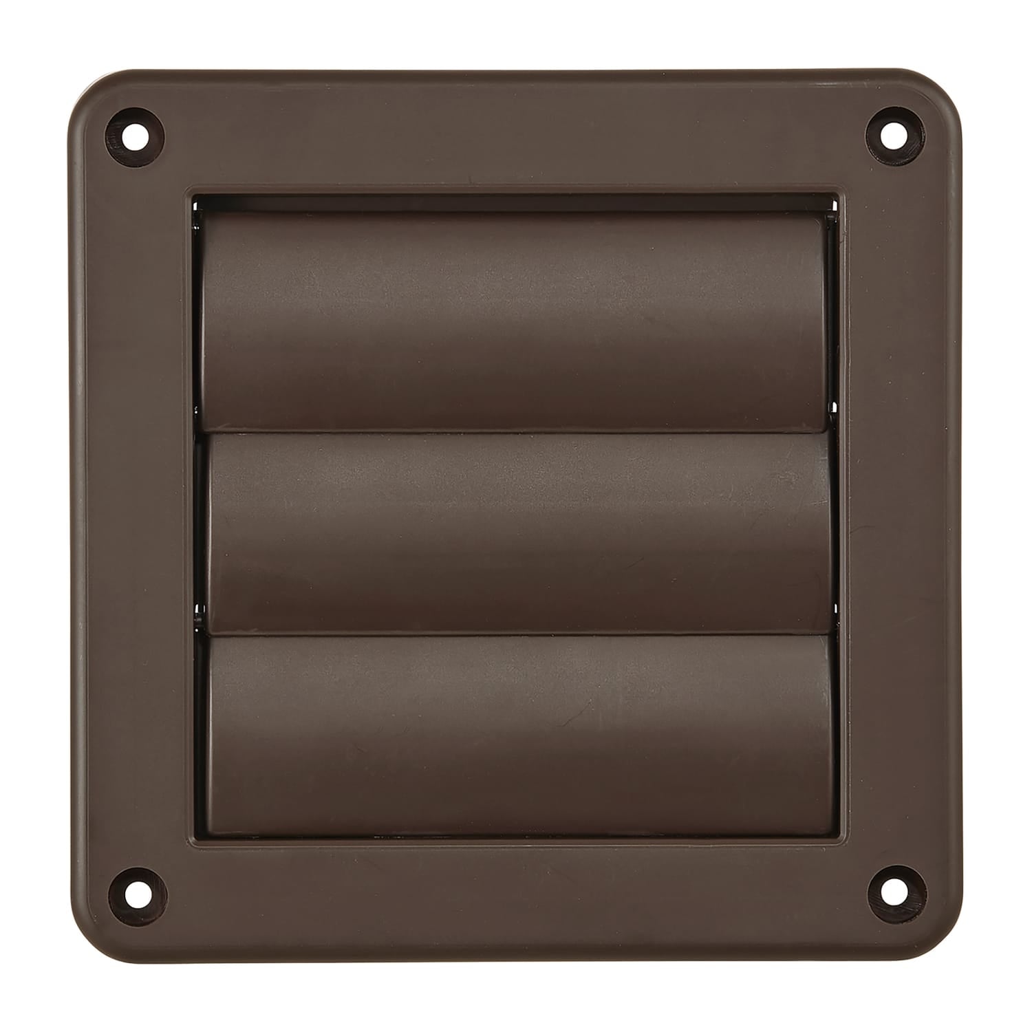 Lambro 4-In. Plastic Wall Exhaust Dryer Vent with 3 Louvers, 1423B, Brown