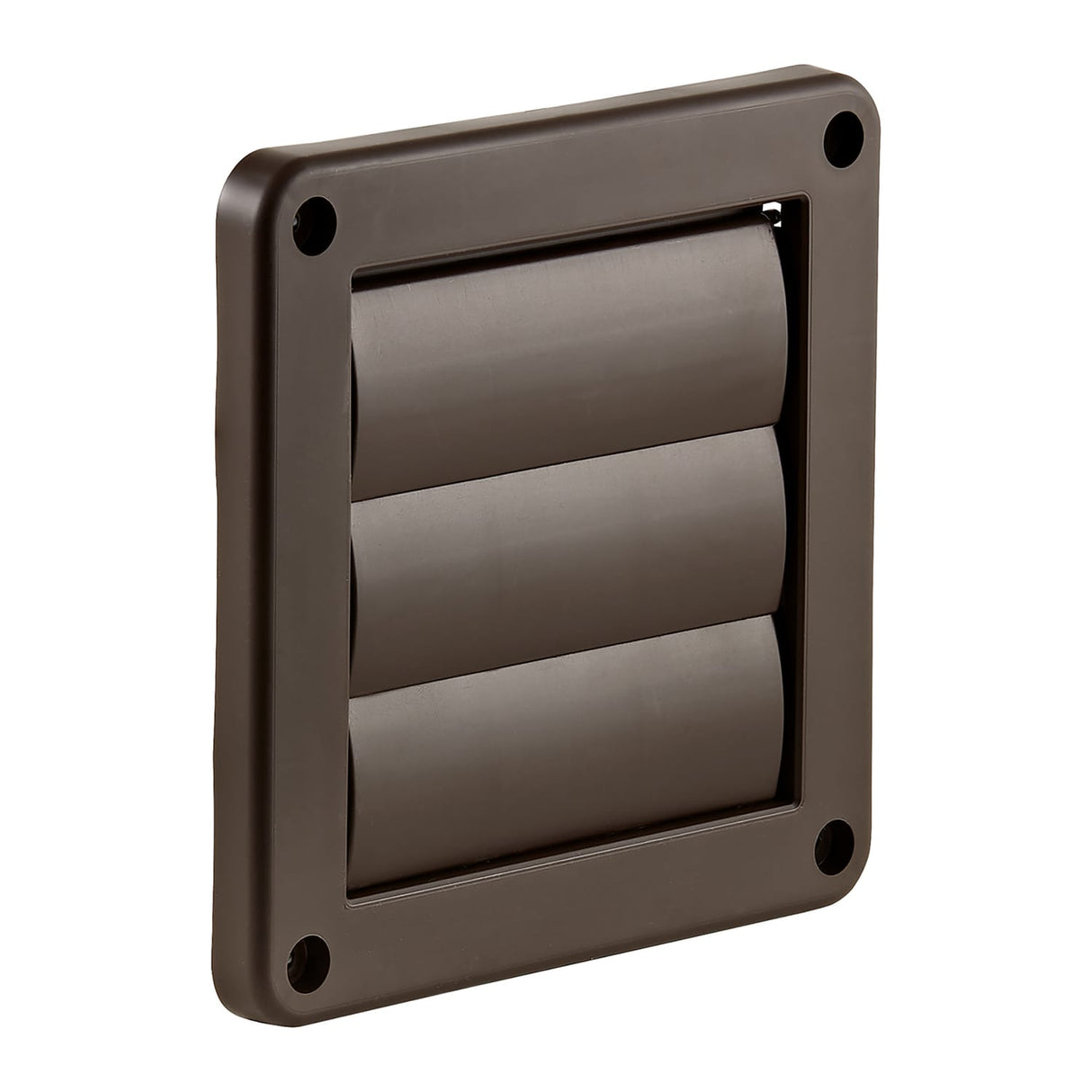 Lambro 4-In. Plastic Wall Exhaust Dryer Vent with 3 Louvers, 1423B, Brown