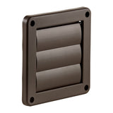 Lambro 4-In. Plastic Wall Exhaust Dryer Vent with 3 Louvers, 1423B, Brown