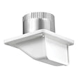 Lambro 4-In. White Plastic Under Eave Vent with Weather Damper and Tail Pipe