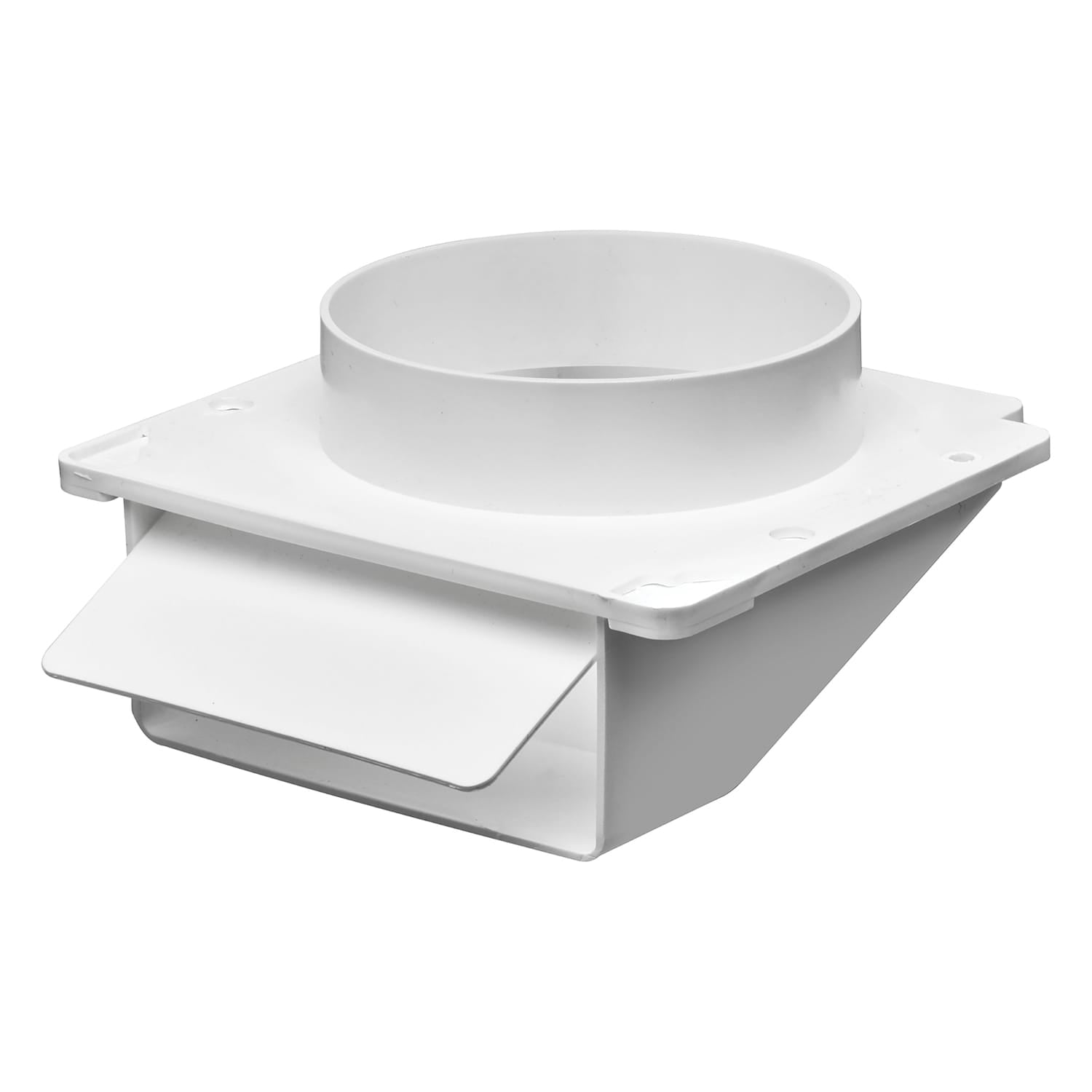 Lambro 4-In. Plastic Soffit Exhaust Dryer Vent with Damper, White, 143W