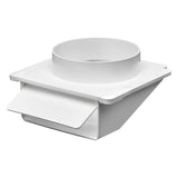 Lambro 4-In. Plastic Soffit Exhaust Dryer Vent with Damper, White, 143W