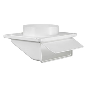 Lambro 6-In. Plastic Exhaust Soffit Bath Fan Vent with Damper, 146W, White