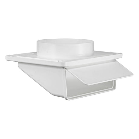 Lambro 6-In. Plastic Exhaust Soffit Bath Fan Vent with Damper, 146W, White