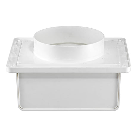 Lambro 6-In. Plastic Exhaust Soffit Bath Fan Vent with Damper, 146W, White